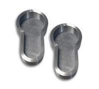 Paraspifferi per serratura con copertura buco della chiave, tappo a pressione, mantiene fuori spifferi e freddo, facile da installare, confezione da 2 (argento)