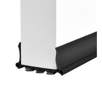 Paraspifferi Porta Blindata con Feltro, 98 cm x 5cm,Paraspifferi Sottoporta Autoadesiva e Tagliabile, Previene Spifferi E Infiltrazioni di Polvere, Acqua, Luce, Insetti e Rumori (Nero)