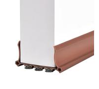 Paraspifferi Porta Blindata con Feltro, 98 cm x 5cm,Paraspifferi Sottoporta Autoadesiva e Tagliabile, Previene Spifferi E Infiltrazioni di Polvere, Acqua, Luce, Insetti e Rumori (Marrone)
