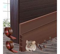 Paraspifferi Porta Blindata, HAOYUNLAI 2 Pezzi Paraspifferi Sottoporta, Spifferi Porta Ingresso, Antispifferi Sottoporta, Guarnizione Sottoporta per Insonorizzata Freddo Antipolvere Anti Bug (Marrone)