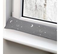 Paraspifferi porta isolante 90 cm - Salsicciotto sottoporta e finestra antivento decorativo Ideale per ingresso casa finestre e cuscino per cameretta bambini Cotone oeko-tex Luna