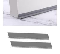 paraspifferi sottoporta 2 strisce paraspifferi porta, 5 cm, Grigio | Protegge efficacemente da freddo, polvere e rumore; consente di risparmiare sui costi di riscaldamento; facile installazione