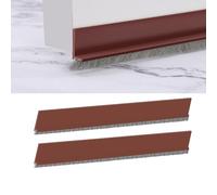 paraspifferi sottoporta 2 strisce paraspifferi porta, 5 cm, Marrone | Protegge efficacemente da freddo, polvere e rumore; consente di risparmiare sui costi di riscaldamento; facile installazione