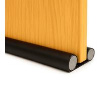 Paraspifferi Sottoporta 96 cm - Paraspifferi Porta Compatibile fino a 5 cm - Isolante Termico per Freddo e Aria, Antispifferi, Guarnizione Porta Interna ed Esterna,per Risparmio Energetico, Nero