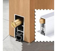 Paraspifferi Sottoporta Automatico Ghigliottina per Fondo Della Porta | Guarnizione Sottoporta a Scomparsa in Alluminio con Meccanismo a Molla, per Porte in Legno da Interno ed Esterno