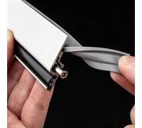 Paraspifferi Sottoporta Automatico Guarnizione Sottoporta Meccanica Stretta | Montaggio a Superficie, Binario in Alluminio Argentato da 15mm Sotto la Guarnizione Inferiore Della Porta, 60 70 80 90 120 cm