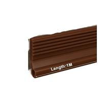 Paraspifferi Sottoporta Door Bottom Sealing Strip 1M Windproof Stopper Guard Rain Weatherstrip Noise Reduction Insulator Sealer Home Hardware(Brown-S)