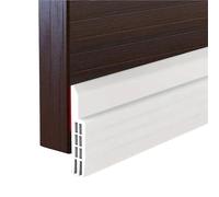 Paraspifferi Sottoporta Door Draft Stopper: Insulating Door Sweep, 39.5 Inch Long, White, Black, And Deep Brown Colors, Plastic Material(WHITE)