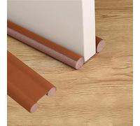 Paraspifferi Sottoporta Doppia Protezione per Porte Blindate e Standard, Anti-Insetti e Polvere, Facile da Installare, Efficace Contro Correnti d'Aria 95x25 mm. (Marrone, 95 cm)