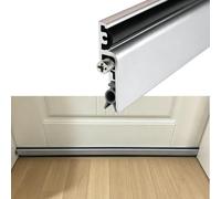 Paraspifferi Sottoporta Guarnizione Automatica Esterna,Parafreddo Alluminio | Parafreddo Automatico per Fondo Porta, Guarnizione Resistente agli Agenti Atmosferici con Perno Regolabile, Anti-Insetti