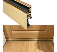 Paraspifferi Sottoporta Guarnizione Automatica Esterna,Parafreddo Alluminio | Parafreddo Automatico per Fondo Porta, Guarnizione Resistente agli Agenti Atmosferici con Perno Regolabile, Anti-Insetti