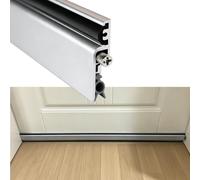 Paraspifferi Sottoporta Guarnizione Automatica Esterna,Parafreddo Alluminio | Parafreddo Automatico per Fondo Porta, Guarnizione Resistente agli Agenti Atmosferici con Perno Regolabile, Anti-Insetti