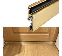 Paraspifferi Sottoporta Guarnizione Automatica Esterna,Parafreddo Alluminio | Parafreddo Automatico per Fondo Porta, Guarnizione Resistente agli Agenti Atmosferici con Perno Regolabile, Anti-Insetti