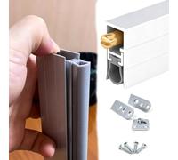 Paraspifferi Sottoporta Paraspifferi Incasso Porte con Striscia Silicone | Striscia di Tenuta Automatica per Porta Lega Alluminio, Inferiore, Antipolvere, Personalizzabile(70cm(27 1/2"))