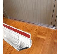 Paraspifferi Sottoporta Paraspifferi Trasparenti Autoadesivi Porte, 1-10PCS | Guarnizione Universale Regolabile in Altezza Per Porte, Blocca Spifferi di Calore/ Freddo, Rumore e Polvere.(2pcs)
