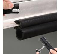Paraspifferi Sottoporta Rullo Passacavo Tagliabile con Inserti In Acciaio | Senza Bisogno di Forare. Blocco per Fessure del Garage Clip: Blocca Spifferi, Vento, Rumore e Polvere(400cm(157in))