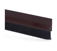 Geko - 1400-2 - Paraspifferi per porte STAFF - con spazzola fissa - 100 cm - pvc rigido - marrone - Geko - 101943 - Conf. da 1 Pz. - 1400-2