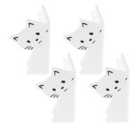 Paraspigoli Gatto in Silicone Bianco, 4 Pezzi per Mobili