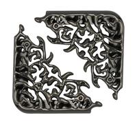 Paraspigoli in metallo, copertura angolare per album di ritagli, 2 pezzi, modanature decorative con bordi cavi, coperture decorative antiche, protezione di sicurezza vintage, fibbia decorativa fissa
