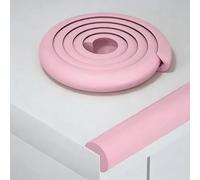 Paraspigoli Muro a Forma di L, Materiale NBR, con Retro Autoadesivo, para Spigoli per Mobili, Resistenti e Antistrappo, per Tavolo, Scrivania, Armadio, Letto(Pink,10m)