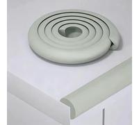Paraspigoli Muro a Forma di L, Materiale NBR, con Retro Autoadesivo, para Spigoli per Mobili, Resistenti e Antistrappo, per Tavolo, Scrivania, Armadio, Letto(Gray,20m)