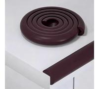 Paraspigoli Muro a Forma di L, Materiale NBR, con Retro Autoadesivo, para Spigoli per Mobili, Resistenti e Antistrappo, per Tavolo, Scrivania, Armadio, Letto(Brown,2m)
