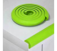 Paraspigoli Muro a Forma di L, Materiale NBR, con Retro Autoadesivo, para Spigoli per Mobili, Resistenti e Antistrappo, per Tavolo, Scrivania, Armadio, Letto(Green,10m)