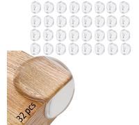 Paraspigoli per bambini, 32 pezzi, trasparente, protezione bordi in silicone, autoadesiva, trasparente, per diversi mobili, sicurezza del bambino