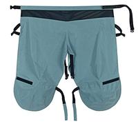 Paraspigoli per bicicletta, unisex, protezione antispruzzo per le cosce, materiale: 100% poliestere, tessuto riflettente argento con logo nero, impermeabile, antivento, taglia: S/M