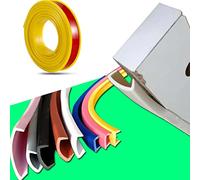 Paraspigoli per mobili a forma di U in TPE, strisce di protezione per bordi in legno per armadio, tavolo, piano di lavoro e tavola in legno con ritagli sagomati, nastro di bordatura, paraspigoli (3m×