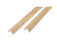 Paraspigolo in legno massiccio grezzo di 2° scelta lunghezza aste mt. 1 confezione pz. 10 totale mt. 10. Made in Italy (mm.28x28 b.22 cm. 100 pz.10)