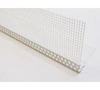 Paraspigolo in PVC con rete 8x12 cm. in fibra di vetro pre incollata per i sistemi di isolamento termico per esterni a cappotto - lung. 2,5 mt. maglia 5x5 mm. cf. 50 pz.