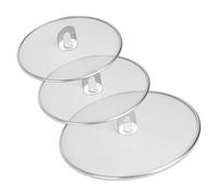 Paraspruzzi, 3 Pezzi di Paraspruzzi in Acciaio Inox con Maniglia da Cucina Pieghevole, Paraschizzi Cucina, Protezione Contro Schizzi, Coperchio Paraspruzzi per Pentole Ø 25/29/33 cm