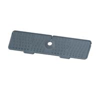 Paraspruzzi Acqua Lavello Tappetini Pieghevoli In Silicone Ad Autodrenaggio | Tappetino Lavello Rubinetto Asciugatura Dietro E Sotto Il Bancone, Ristorante, Camper, Bagno Grigio