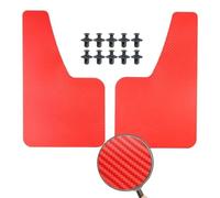 Paraspruzzi Auto Universale Nero Rosso Effetto Fibra Di Carbonio Paraspruzzi Paraspruzzi Parafanghi Modellati Copertura Parafango Anteriore Posteriore Auto Parafanghi (Colore : 2 pezzi)