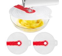 Paraspruzzi, ciotola universale paraspruzzi: 2 pezzi, in silicone, paraspruzzi per mixer, ciotola di miscelazione, coperchio paraspruzzi in silicone per montare uova e panna montata 31 cm