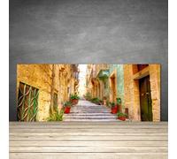 Paraspruzzi Cucina in Vetro Temperato 125x50 Case di strada della città vecchia