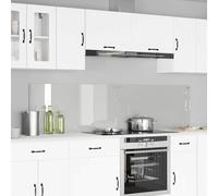 Paraspruzzi da cucina, 2 pezzi, trasparente, in vetro temperato, 100 x 50 cm, paraspruzzi per cucine moderne, resistente al calore e facile da pulire, elegante piano in vetro come protezione da parete