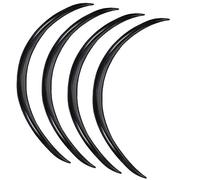 paraspruzzi di plastica 73 cm 29 "ruota in fibra di carbonio sopracciglio per arco paraspruzzi copertura assetto parafanghi per strisce protettive paraspruzzi adesivi universali(4PCS black)