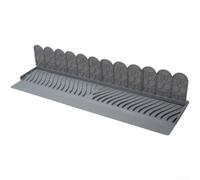 Paraspruzzi extra lungo 67,5 cm in silicone per lavello, con scanalature regolabili, impermeabile, base a ventosa, flessibile, barriera contro l'acqua per cucina (grigio)