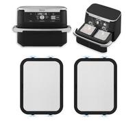 Paraspruzzi in acciaio inox per friggitrice ad aria calda Ninja Foodi Flexdrawer AF500EU, protezione dagli schizzi in silicone riutilizzabile per accessori Ninja Airfryer