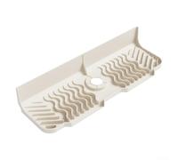 Paraspruzzi in silicone per rubinetti del lavello della cucina, pratico tappetino che supporta una gestione efficiente dell'acqua durante l'uso (beige)