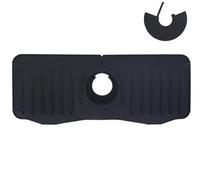 Paraspruzzi in silicone per rubinetti, Rubinetto da cucina in silicone opaco, paraspruzzi in silicone, la scelta migliore per mantenere pulito il lavandino (nero, bordo impermeabile gratuito)