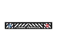 PARASPRUZZO PARASCHIZZI LUNGO IN PVC PER CAMION CON SEGNALETICA 240X35CM NERO