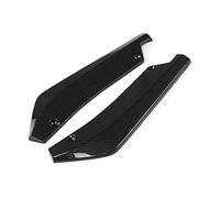 paraspruzzi per auto Una coppia universale paraurti posteriore auto labbro diffusore splitter canard angolo gonna laterale estensione spoiler protezione decorativa(Bright Black)