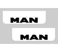 Paraspruzzi Per Camion HGV Da Uomo 18x60cm In PVC Bianco Liscio Con Testo Nero