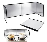 Paraspruzzi per Fornello, Paraspruzzi Pieghevole per La Cucina, Paraschizzi Cucina Pieghevole Protezione, Protezione Schizzi di Olio per Cucine a Gas e Padella, per Cucine a Gas (37,6×29,2×29,4 cm)