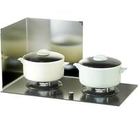 Paraspruzzi per Friggere, Paraspruzzi per Grasso, Isolamento Termico in Acciaio Inox, Paraspruzzi per Macchie D'olio, Schermo Antispruzzo da Cucina, 2 sides-50cmx 50cmx50cm