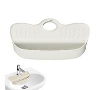 Paraspruzzi per lavabo, organizzatore con asciugatura, barriera contro gli schizzi dal rubinetto con design inclinato in cucina, per portasapone cestino spugna angolare e scrub