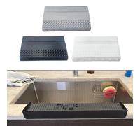Paraspruzzi per lavello da cucina in silicone con ventose per una gestione efficace dell'acqua (trasparente)